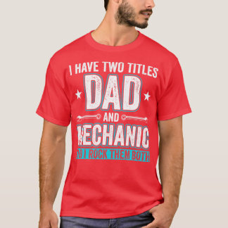 Vater und Mechaniker Lustige Garage repariert Papa T-Shirt