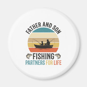 Vater und Sohn Angeln Partner fürs Leben Design_1 Magnet
