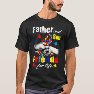 Vater und Sohn beste Freunde fürs Leben Autismus-B T-Shirt
