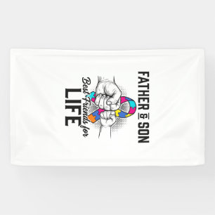 Vater und Sohn beste Freunde fürs Leben Puzzleband Banner