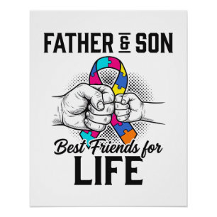 Vater und Sohn beste Freunde fürs Leben Puzzleband Poster