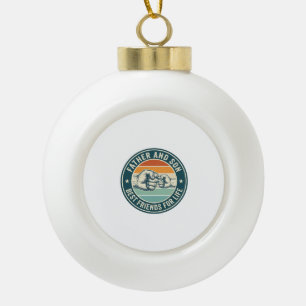 Vater und Sohn beste Freunde Vintage Fist Bump-Shi Keramik Kugel-Ornament