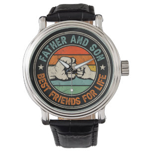 Vater und Sohn die besten Lebensfreunde Armbanduhr