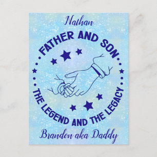 Vater und Sohn Die Legende und das Erbe Personalis Postkarte