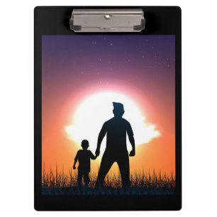 Vater und Sohn Father Son Bestfriend Klemmbrett