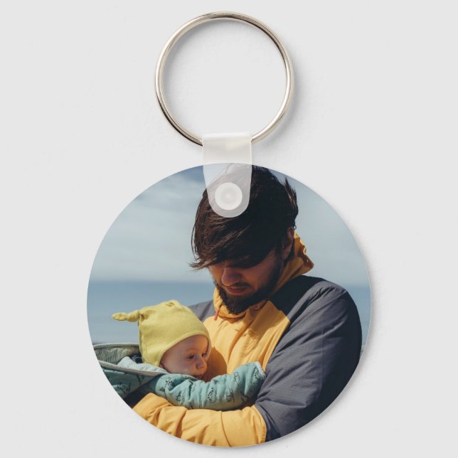 Vater und Sohn Foto Schlüsselanhänger (Vorderseite)