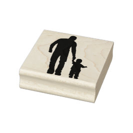 Vater und Sohn Gummistempel