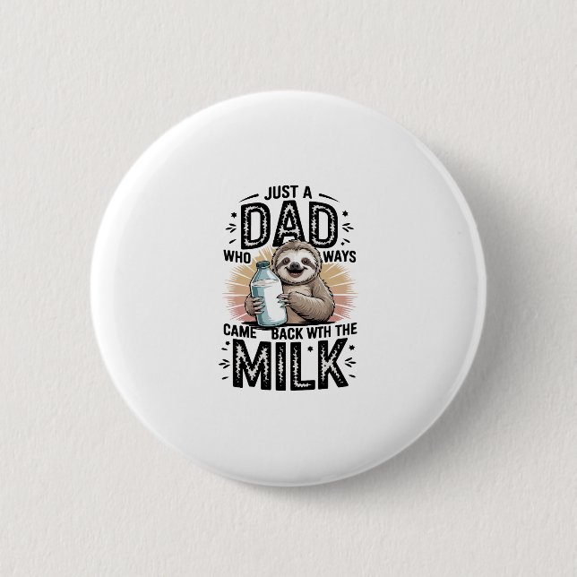 Vater und Sohn mit Milchfaulgrafik-Design-01 Button (Vorderseite)