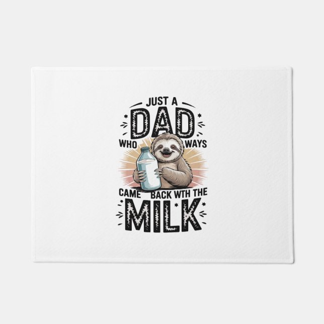 Vater und Sohn mit Milchfaulgrafik-Design-01 Fußmatte (Vorderseite)