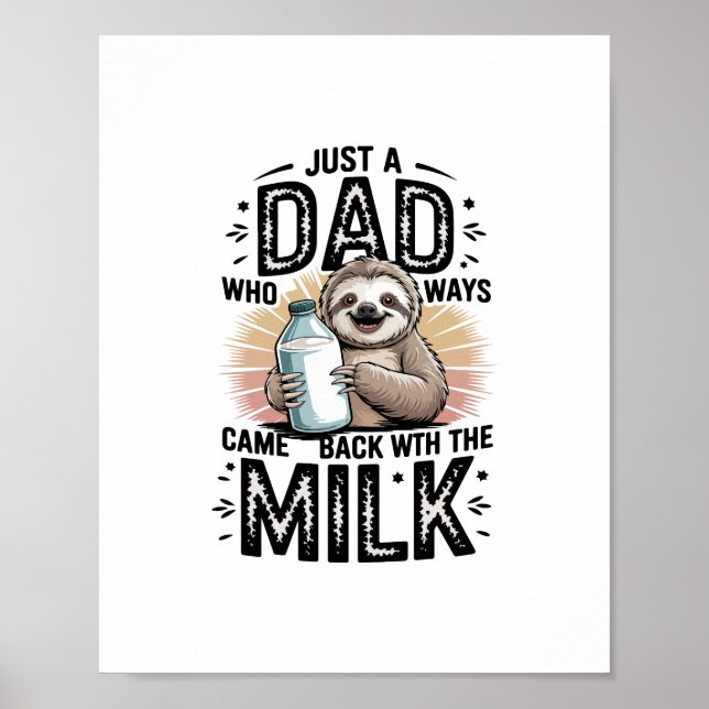 Vater und Sohn mit Milchfaulgrafik-Design-01 Poster (Vorne)