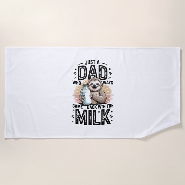 Vater und Sohn mit Milchfaulgrafik-Design-01 Strandtuch (Vorderseite)