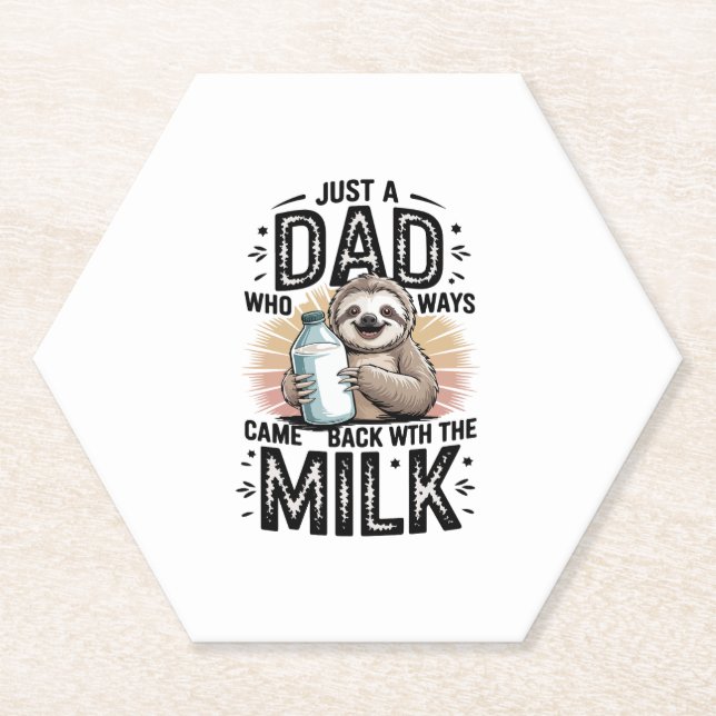 Vater und Sohn mit Milchfaulgrafik-Design-01 Untersetzer (Vorderseite)