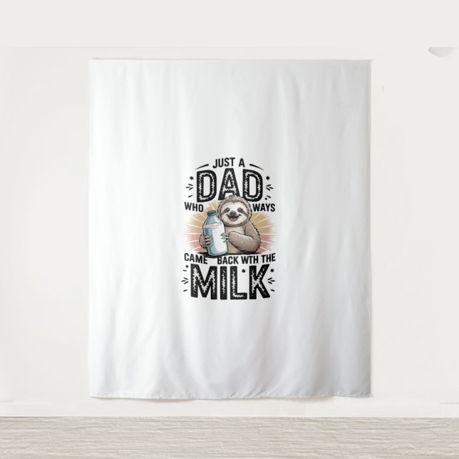 Vater und Sohn mit Milchfaulgrafik-Design-01 Wandteppich (Vorderseite)