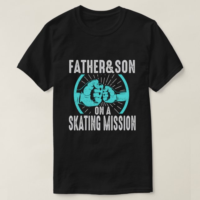 Vater und Sohn Skaten Skateboard Skater Vater Gesc T-Shirt (Design vorne)