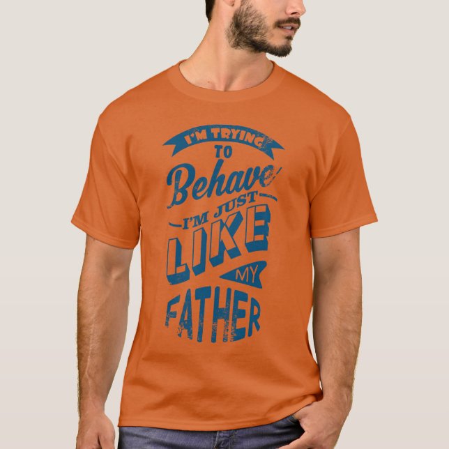 Vater und Sohn trendigen Mädchen T-Shirt (Vorderseite)