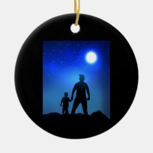 Vater und Sohn   Vater und Sohn Keramik Ornament