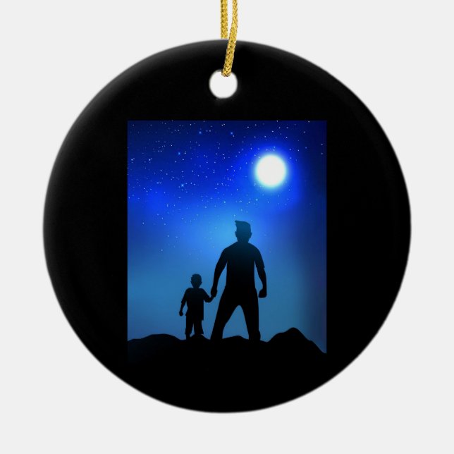Vater und Sohn | Vater und Sohn Keramik Ornament (Vorne)