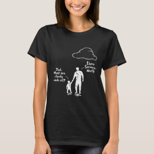 Vater und Sohn, was Wolken sind, die aus Linux-Ser T-Shirt
