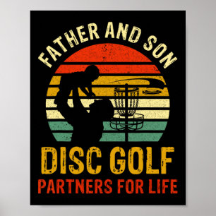 Vater und Son Disk Golf Partner für Life Vathers D Poster