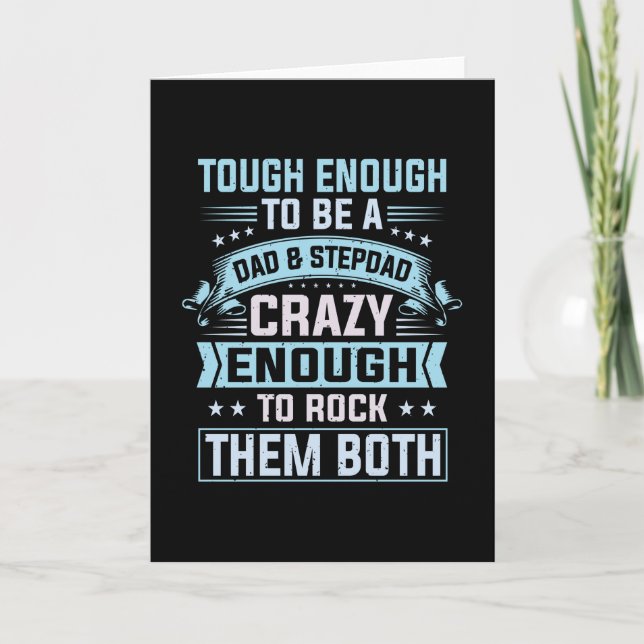 Vater und Stepdad Fun Quote Familienvater Daddy Karte (Vorderseite)