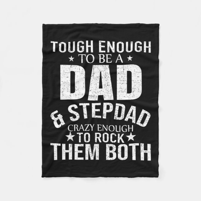 Vater und Stepdad Vathers Day Stepdad Step Vater Fleecedecke (Vorderseite)