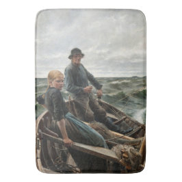 Vater und Tochter auf See (von Albert Edelfelt) Badematte