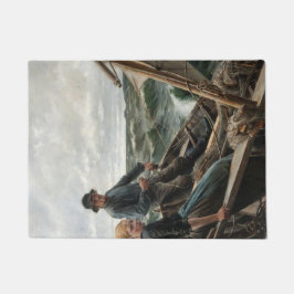 Vater und Tochter auf See (von Albert Edelfelt) Fußmatte