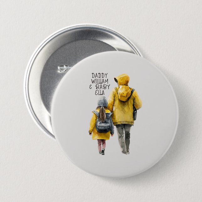 Vater und Tochter Bond Button (Vorne & Hinten)