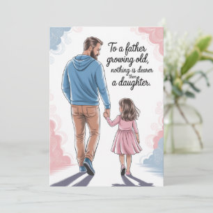 Vater und Tochter-Card Vatertag Geburtstag