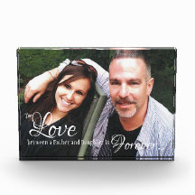 Vater und Tochter Foto Block