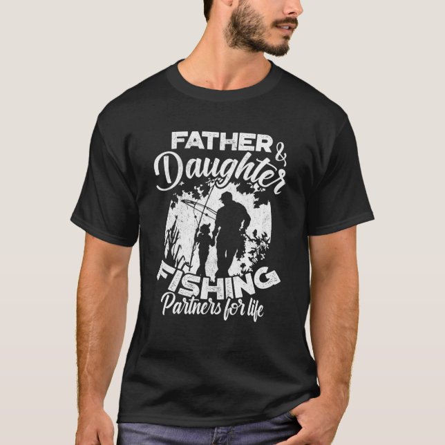 Vater- und Tochterfischer T-Shirt (Vorderseite)