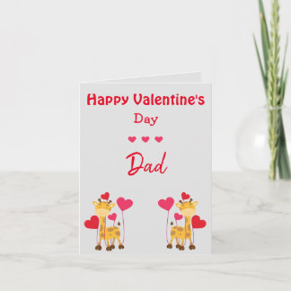 Vater Valentinstag Giraffe Feiertagskarte