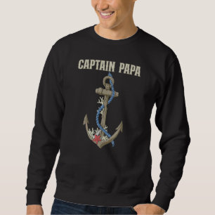 Väter Vater Bootsführer Pontoon Schifffahrt 1 Sweatshirt