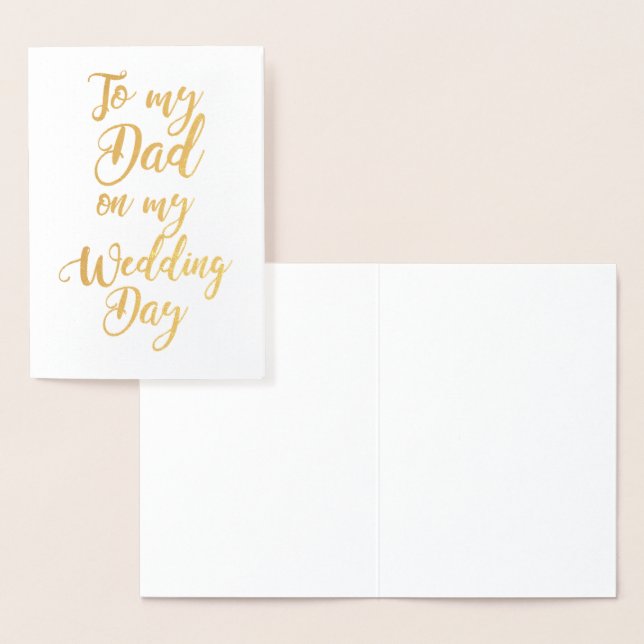 Vater Vater der Braut oder Groom Hochzeit Vielen D Folienkarte (Anzeige)