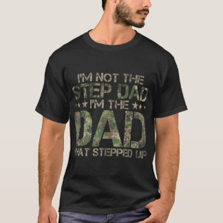 Vater-Vater, der die amerikanische Camouflage in d T-Shirt