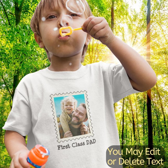 Vater Vater Erste Klasse Vater I Liebe Daddy Foto  Kleinkind T-shirt (Von Creator hochgeladen)