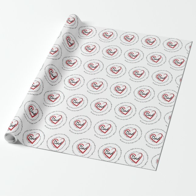 Vater - Vatertag Geschenkpapier (Ungerollt)
