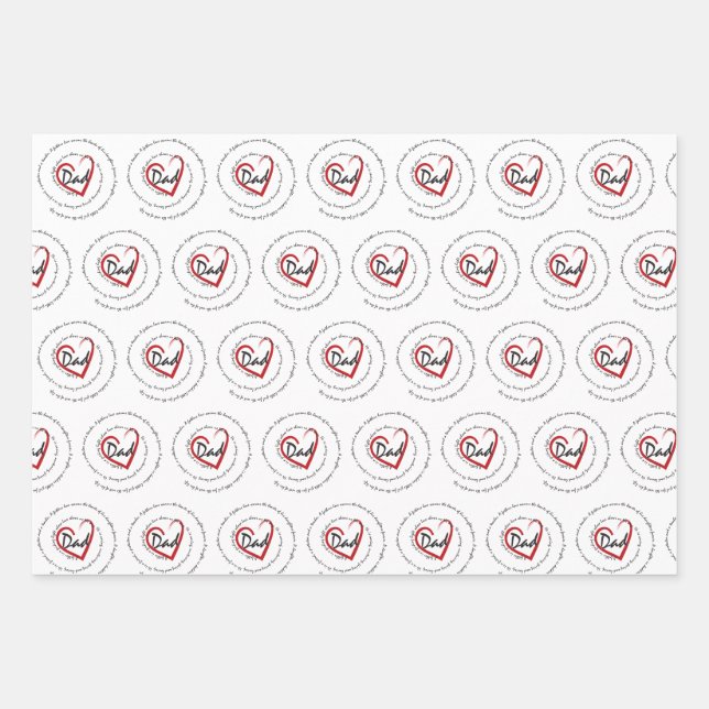 Vater - Vatertag Geschenkpapier Set (Vorderseite)