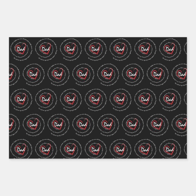 Vater - Vatertag Geschenkpapier Set (Vorderseite)