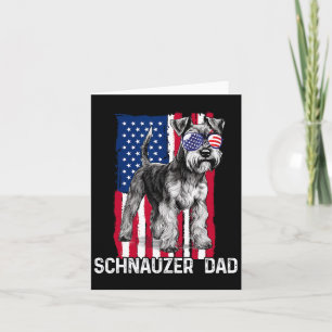 Vater Vathers Day Gift Mini Schnauzer Usa Flag 4. Karte