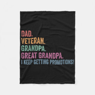 Vater Veteran Funny Grandpa Großer Großvater Veter Fleecedecke