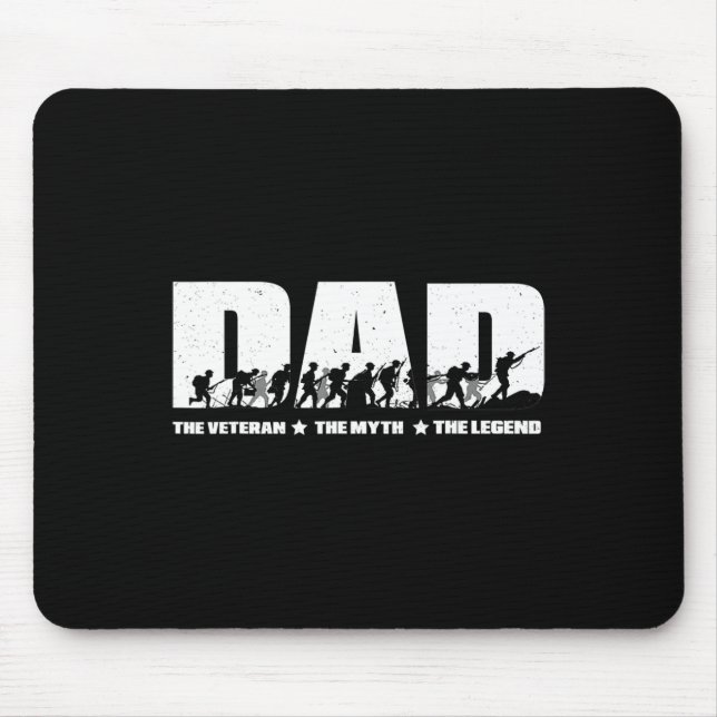 Vater Veteran Myth Legend Vathers Day Vater Opa Ve Mousepad (Vorne)