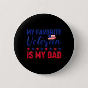 Vater Veteranentag Lieblingsveteran ist Papa Stolz Button