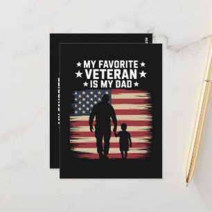 Vater Veteranentag Papa Stolz Postkarte