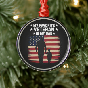 Vater Veterans Day Papa Stolz Ornament Aus Metall