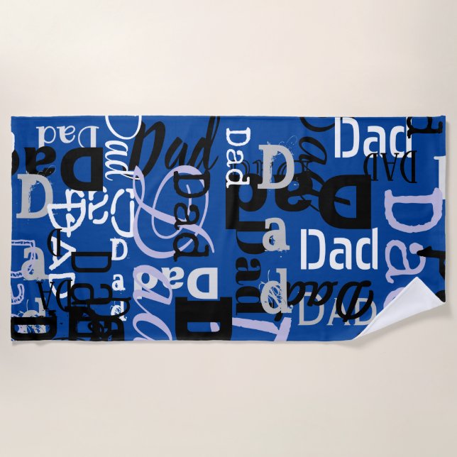 VATER VETHES DAY Geschenk Strand Golf Handtuch Bla (Vorderseite)