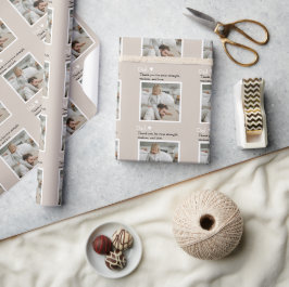 Vater, vielen Dank für - Benutzerdefiniertes Foto  Geschenkpapier