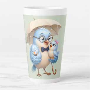 Vater-Vogel-Familie-Latte-Tasse Milchtasse