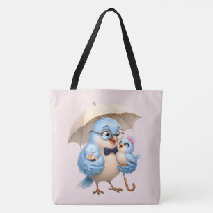 Vater-Vogel-Familie-Tragetasche Geschenk Tasche