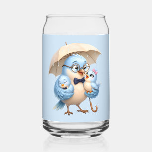 Vater-Vogel-Glas-Trinkgeschirr-Familien-Geschenk Dosenglas